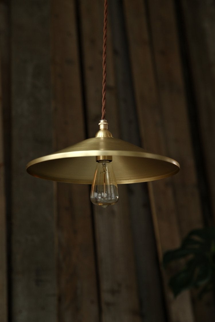 Trudeau Brass Shade Minimalist Pendant Light