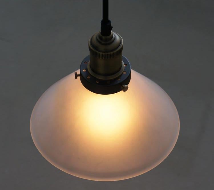 Fluted glass pendant light