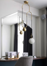 Cradle Brass mid century pulley pendant light