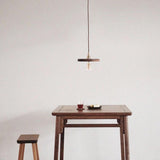 Walnut Wooden Shade Brass Pendant Light