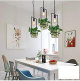 Hanging Plant Box Frame Pendant Light