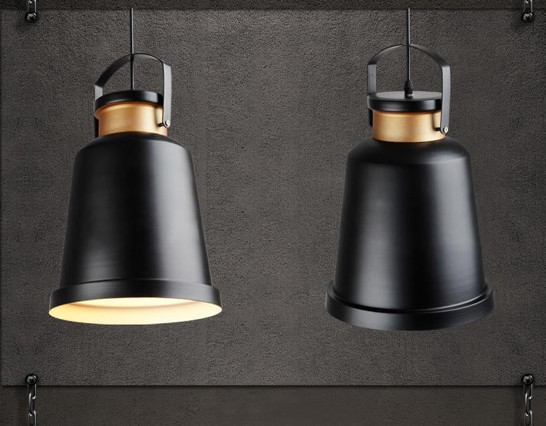 Newman Black Dome Industrial Loft Pendant Light