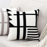 Linear Embroidered Pillow Cover