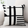 Linear Embroidered Pillow Cover