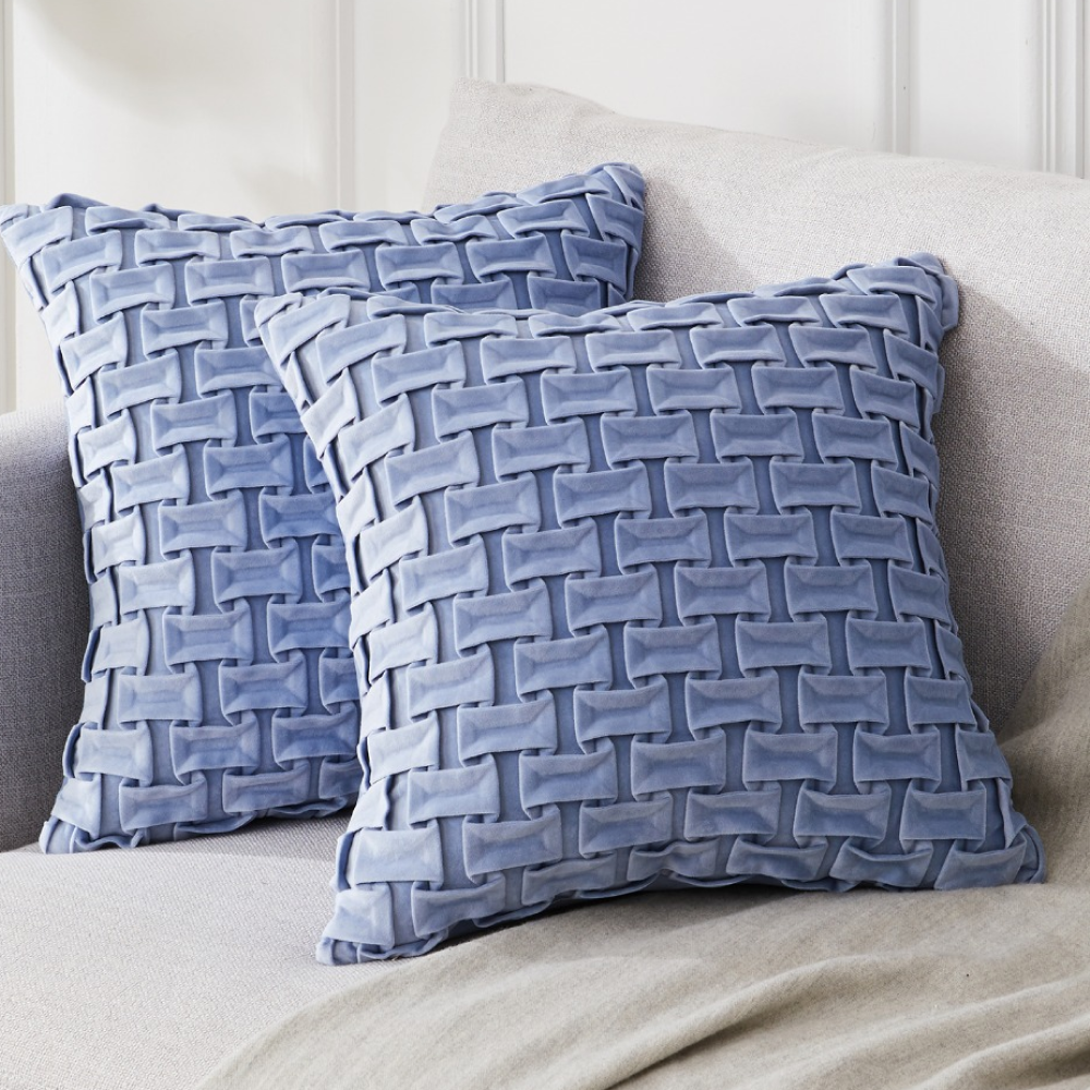 Technique Horizontal Grid Pillow Cover