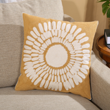 Sunburst Embroidered Pillow Cover