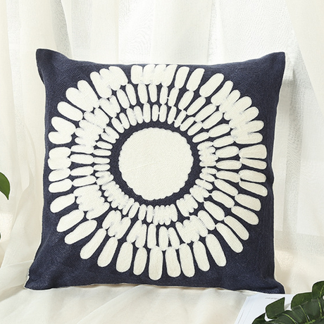 Sunburst Embroidered Pillow Cover