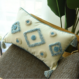 Tangier Blue Diamond Pillow Covers