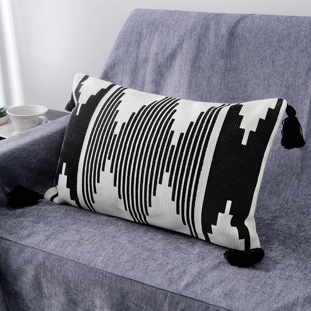 Optical Black and White Pillow Cover