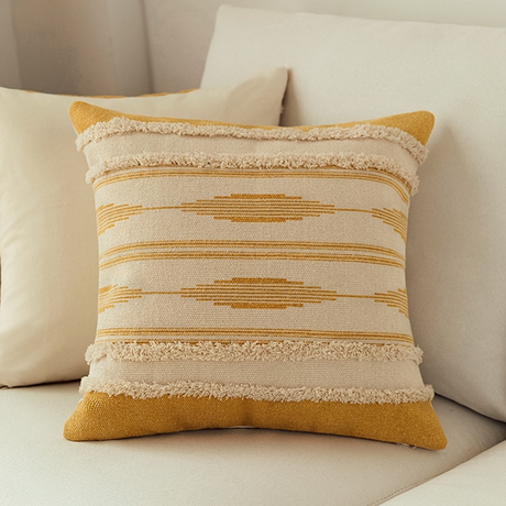 Boho Striped Pillow Cover