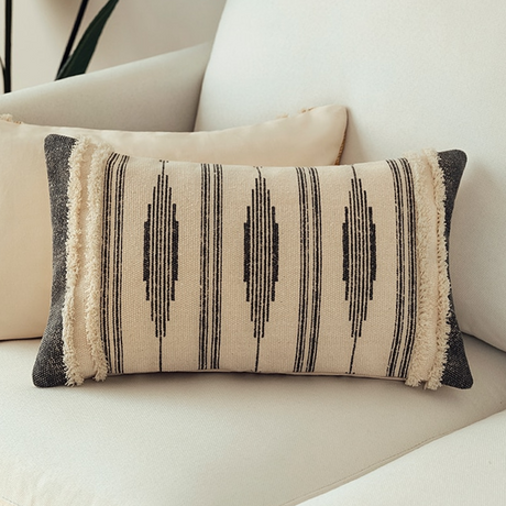 Boho Striped Pillow Cover