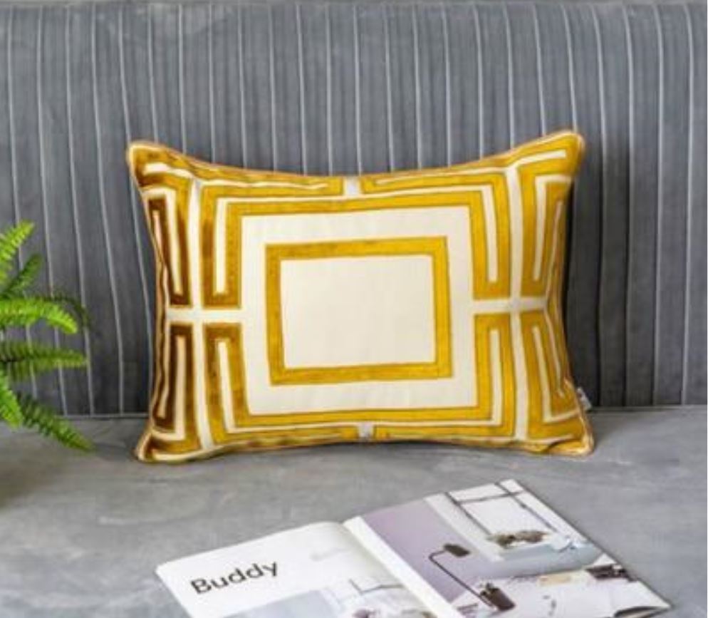 Tillman Golden Jacquard Pillow Covers