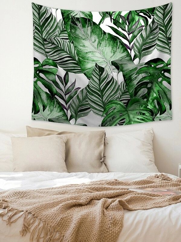 Rainforest Leaf Print Tapestry