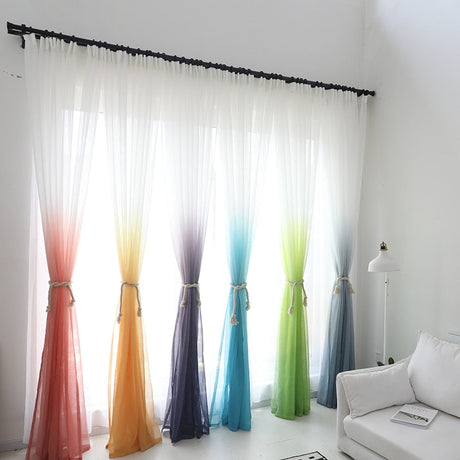 Tulle Curtains 3d Printed Kitchen Decorations Window Treatments American Living Room Divider Sheer Voile curtain Single Panel 1