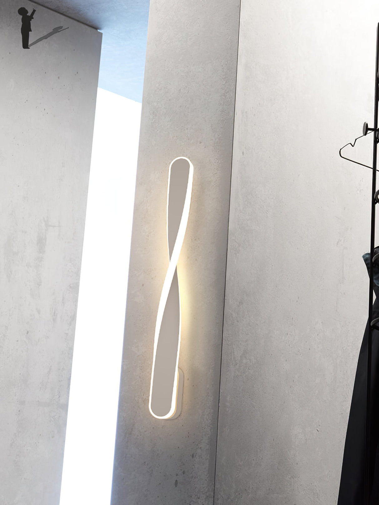 Twisted LED Wall Light