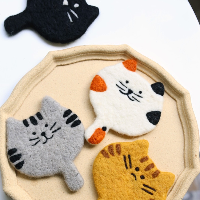 Cute Cat Wool Felt Placemat