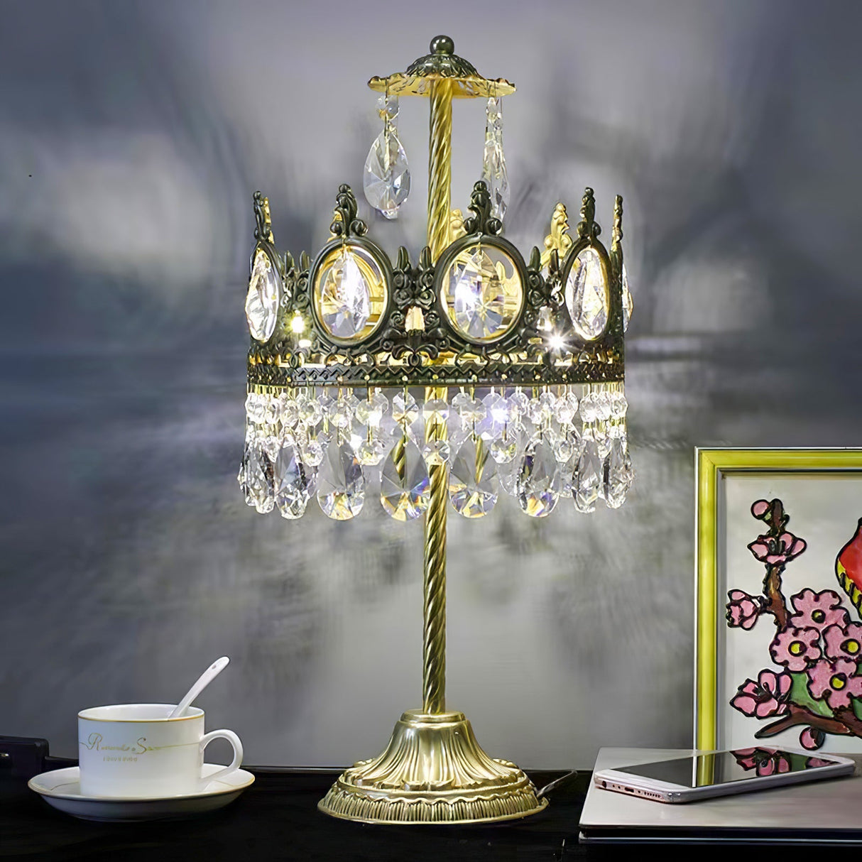 Vintage Crystal Table light