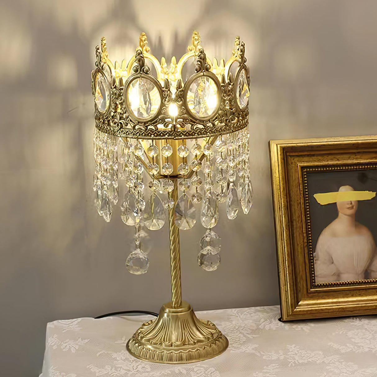 Vintage Crystal Table light