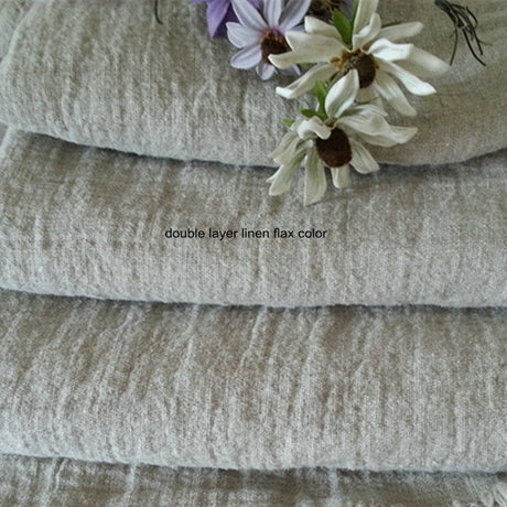 Honeycomb and Herringbone Jacquard French Linen Blanket Throws