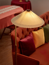 Walnut Brass Floor Lamp
