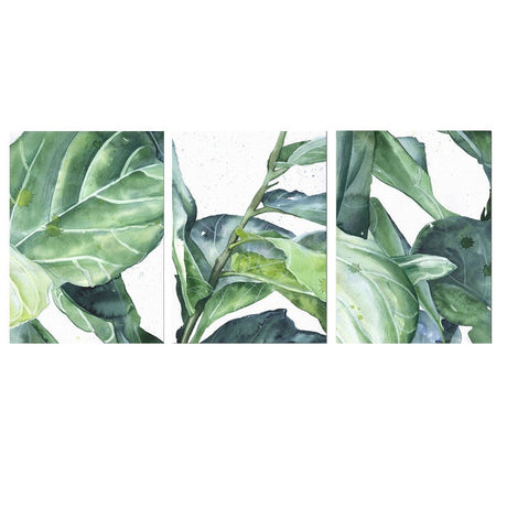 Watercolor Green Leaves Poster Home Decor Abstract Minimalist Painting Canvas Prints Wall Art Canvas Painting Unframed