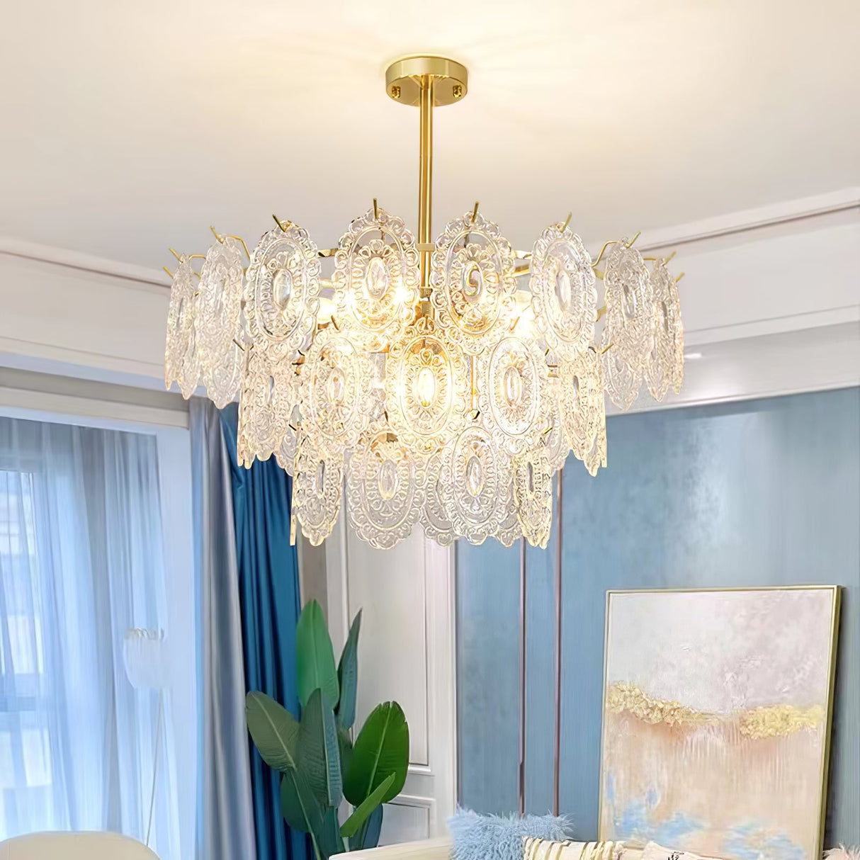 Wave Glass Chandelier