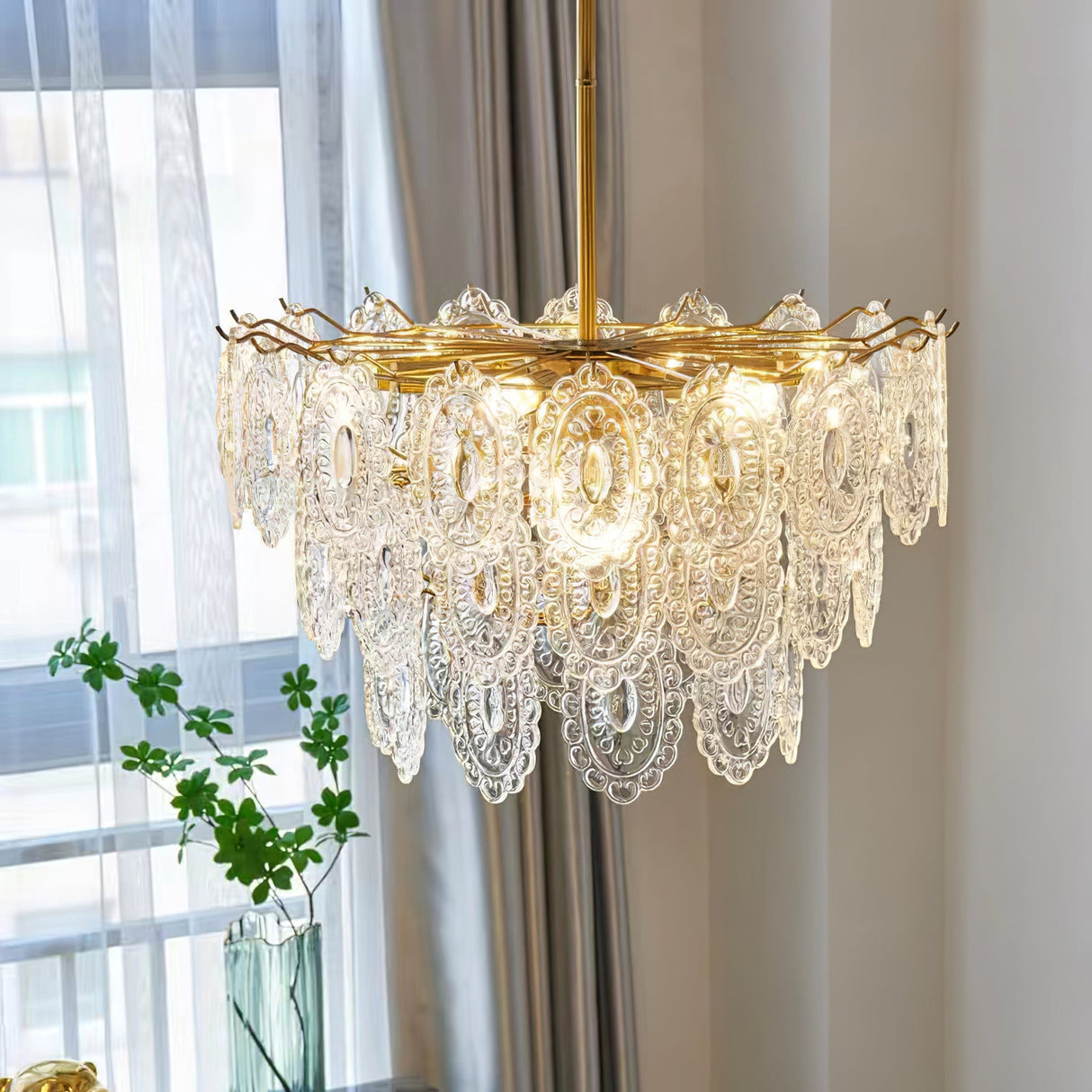 Wave Glass Chandelier