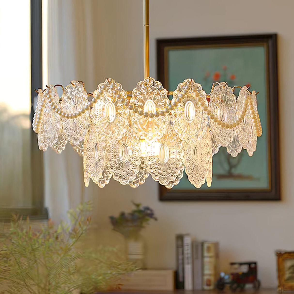 Wave Pearl Chandelier