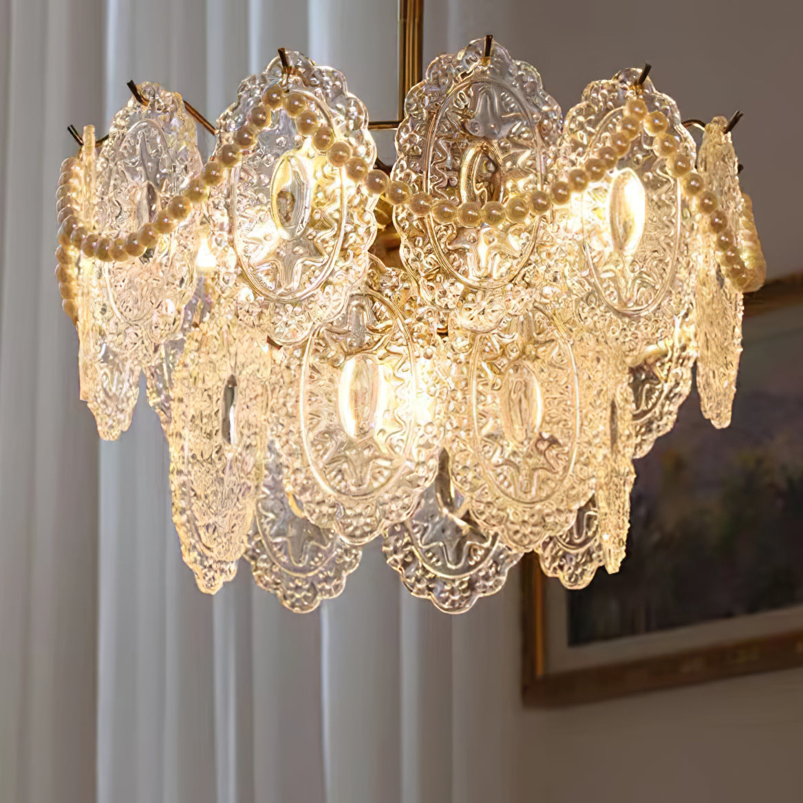 Wave Pearl Chandelier