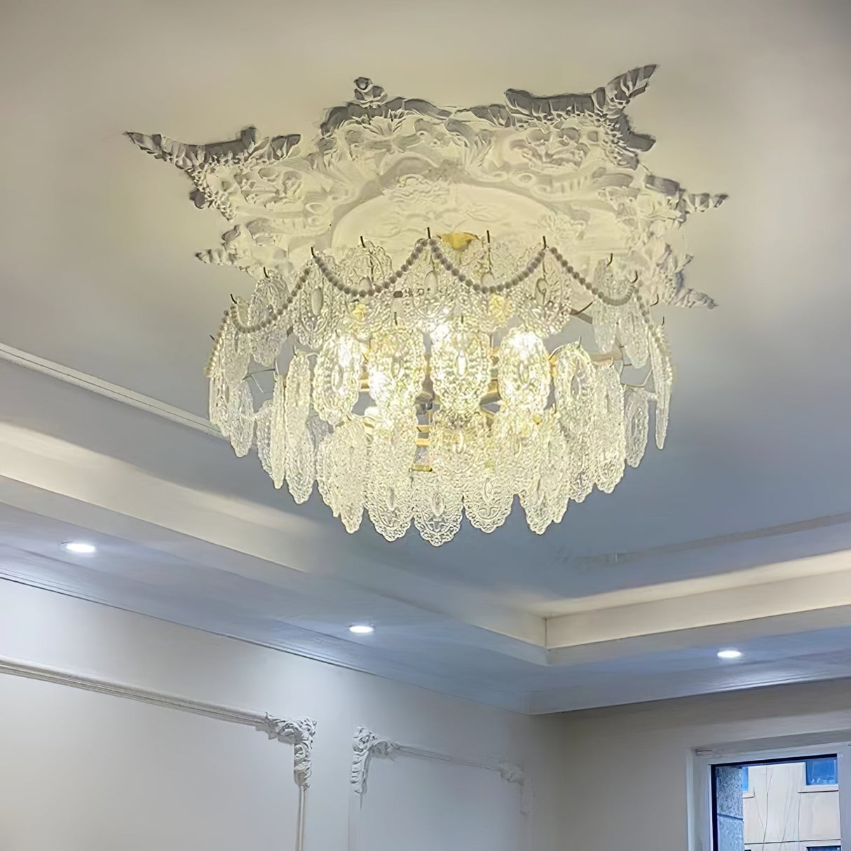 Wave Pearl Chandelier