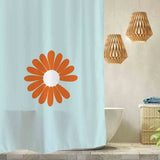 Feblilac Cute While Daisy Blue/Browen/Green Ground Shower Curtain with Hooks, Floral Bathroom Curtains with Ring, Unique Bathroom décor, Boho Shower Curtain, Customized Bathroom Curtains, Extra Long Shower Curtain