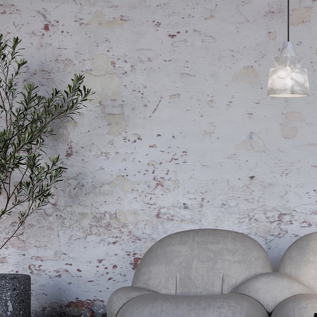 White Alabaster  Pendant Light