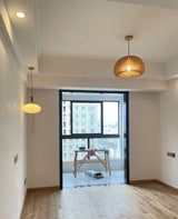 Wooden Pumpkin Pendant Lamp