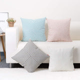 Embroidered Home Decorative Pillow Cover 45X45cm White Gray Pink Canvas Cotton Cushion Cover For Sofa Square Pillow Case