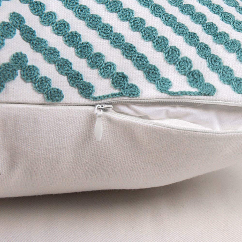 Embroidered Home Decorative Pillow Cover 45X45cm White Gray Pink Canvas Cotton Cushion Cover For Sofa Square Pillow Case