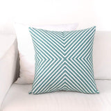Embroidered Home Decorative Pillow Cover 45X45cm White Gray Pink Canvas Cotton Cushion Cover For Sofa Square Pillow Case