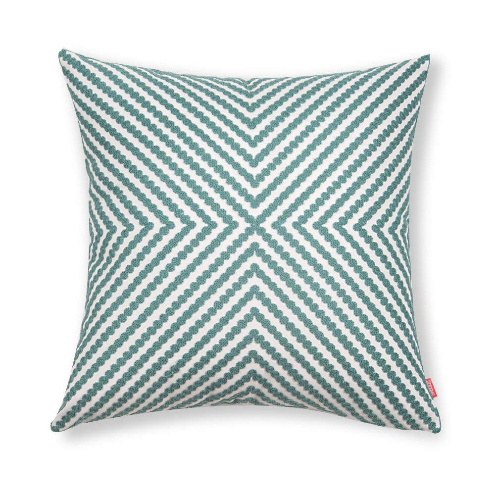 Embroidered Home Decorative Pillow Cover 45X45cm White Gray Pink Canvas Cotton Cushion Cover For Sofa Square Pillow Case