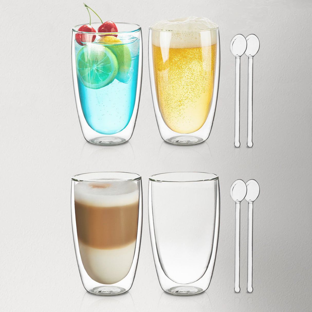 Double Walled Glasses Cups Set