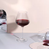 Hand Blown Burgundy Wine Glasses