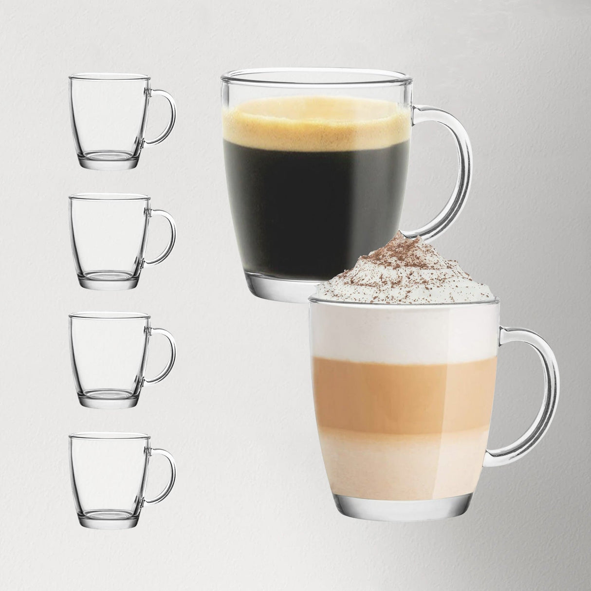 Glass coffee Mugs Set