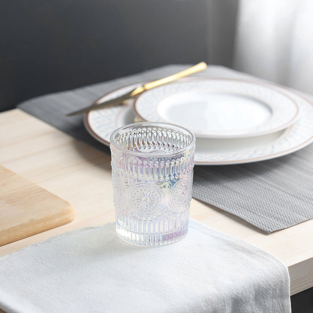 Iridescent Romantic Water Glasses Set