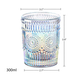 Iridescent Romantic Water Glasses Set