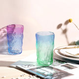 Gradient Glacier Textured Drinking Glasses Set