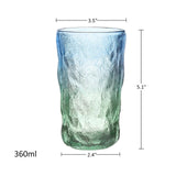 Gradient Glacier Textured Drinking Glasses Set