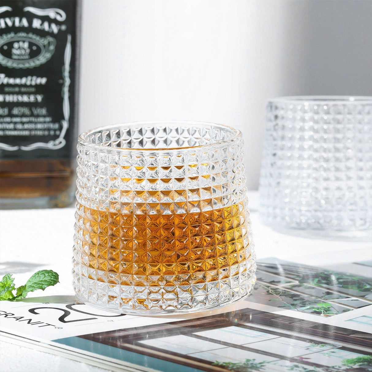 Rotatable Whiskey Tumbler Set