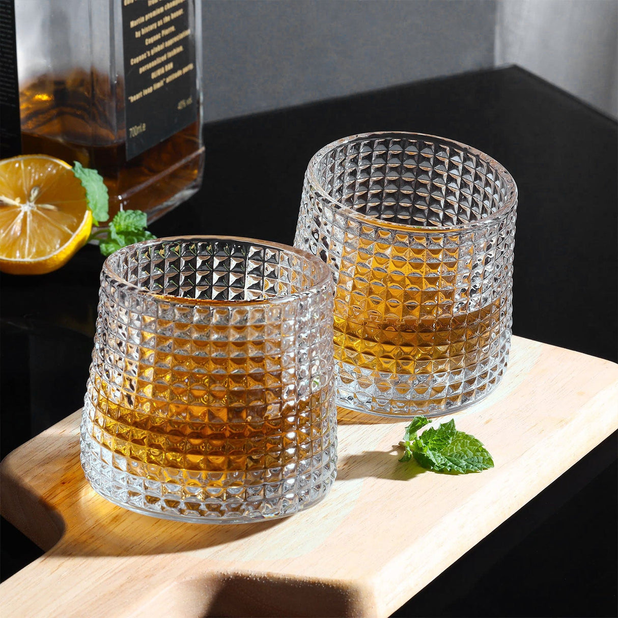 Rotatable Whiskey Tumbler Set