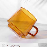 Stackable Colored Glass Cups with Handle Set