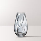 Irregular Gray Glass Flower Vase