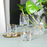 Gold Rimmed Animal Tumblers Set