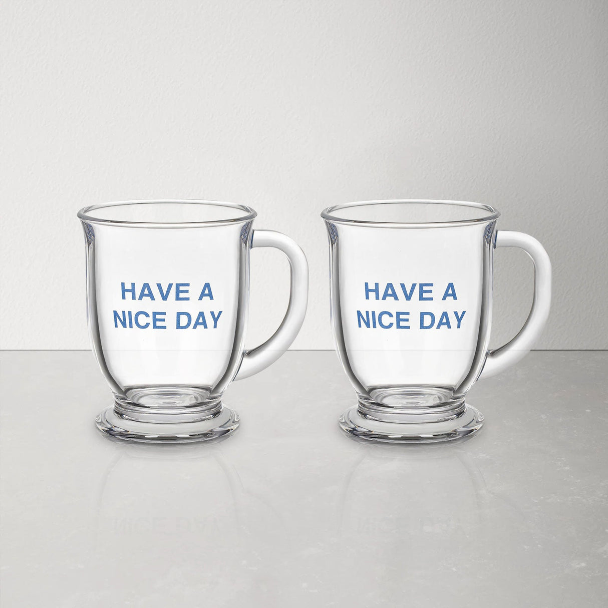 Clear Glass Coffee Mugs with Handle